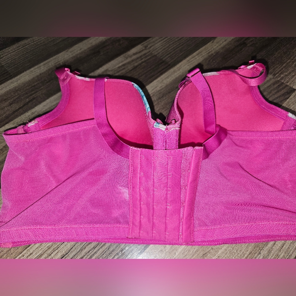 Floral Lace Pink Bra - Picture 2 of 5
